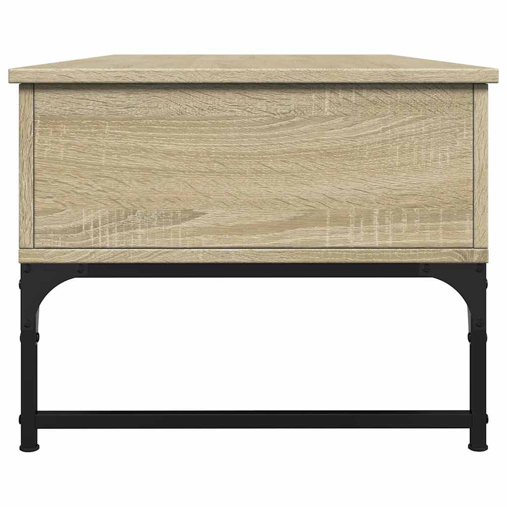 vidaXL Coffee Table Sonoma Oak 100x50x40 cm Engineered Wood and Metal