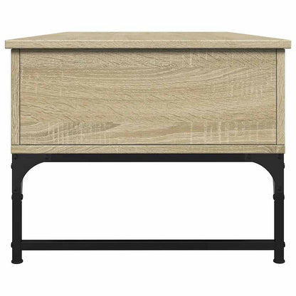 vidaXL Coffee Table Sonoma Oak 100x50x40 cm Engineered Wood and Metal