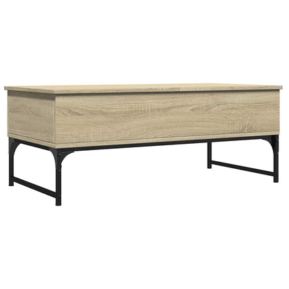 vidaXL Coffee Table Sonoma Oak 100x50x40 cm Engineered Wood and Metal