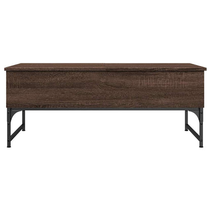 vidaXL Coffee Table Brown Oak 100x50x40 cm Engineered Wood and Metal