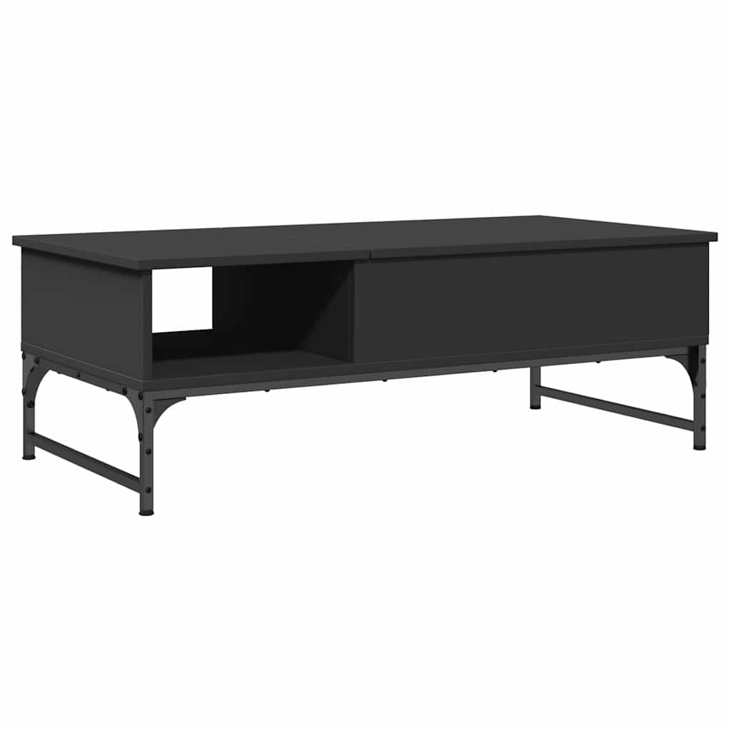 vidaXL Coffee Table Black 100x50x35 cm Engineered Wood and Metal