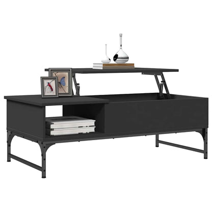 vidaXL Coffee Table Black 100x50x35 cm Engineered Wood and Metal