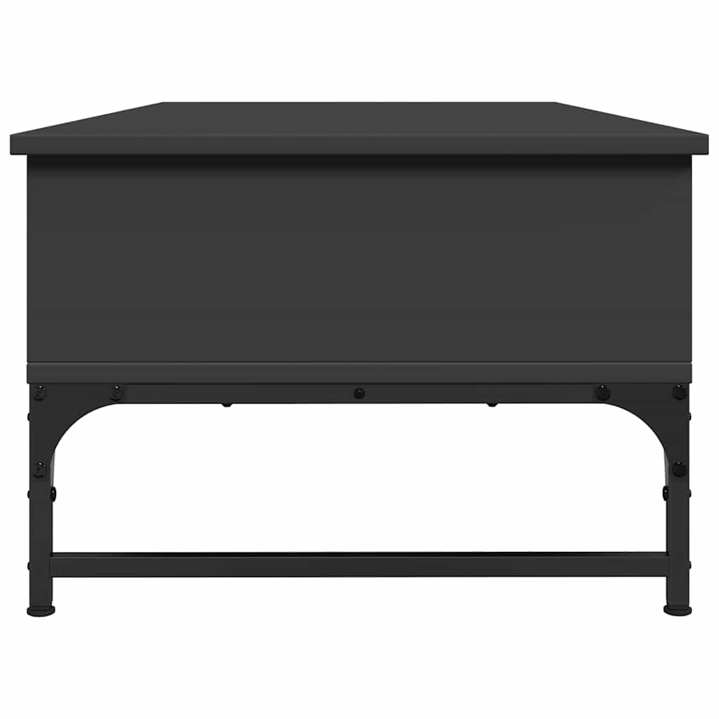 vidaXL Coffee Table Black 100x50x35 cm Engineered Wood and Metal