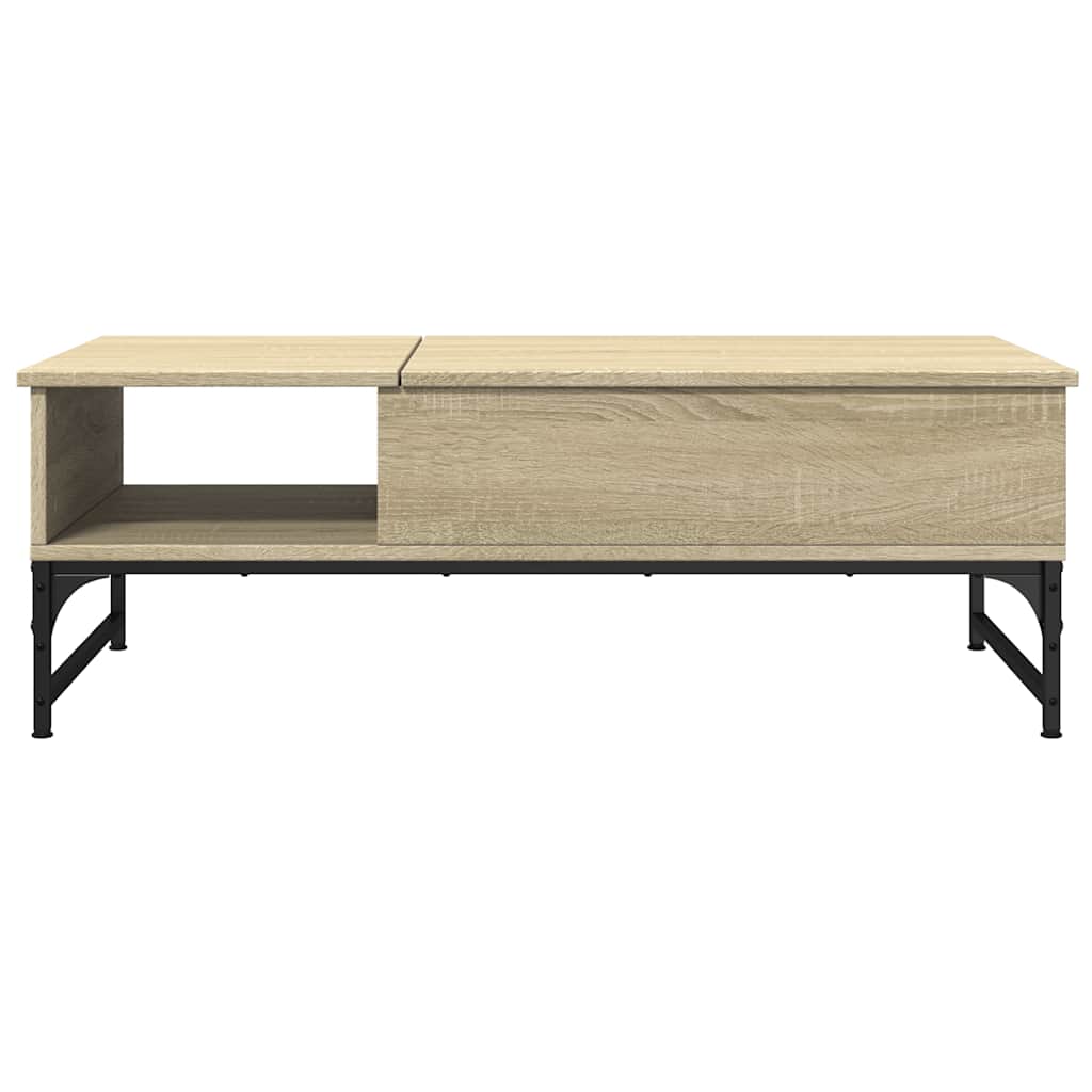vidaXL Coffee Table Sonoma Oak 100x50x35 cm Engineered Wood and Metal