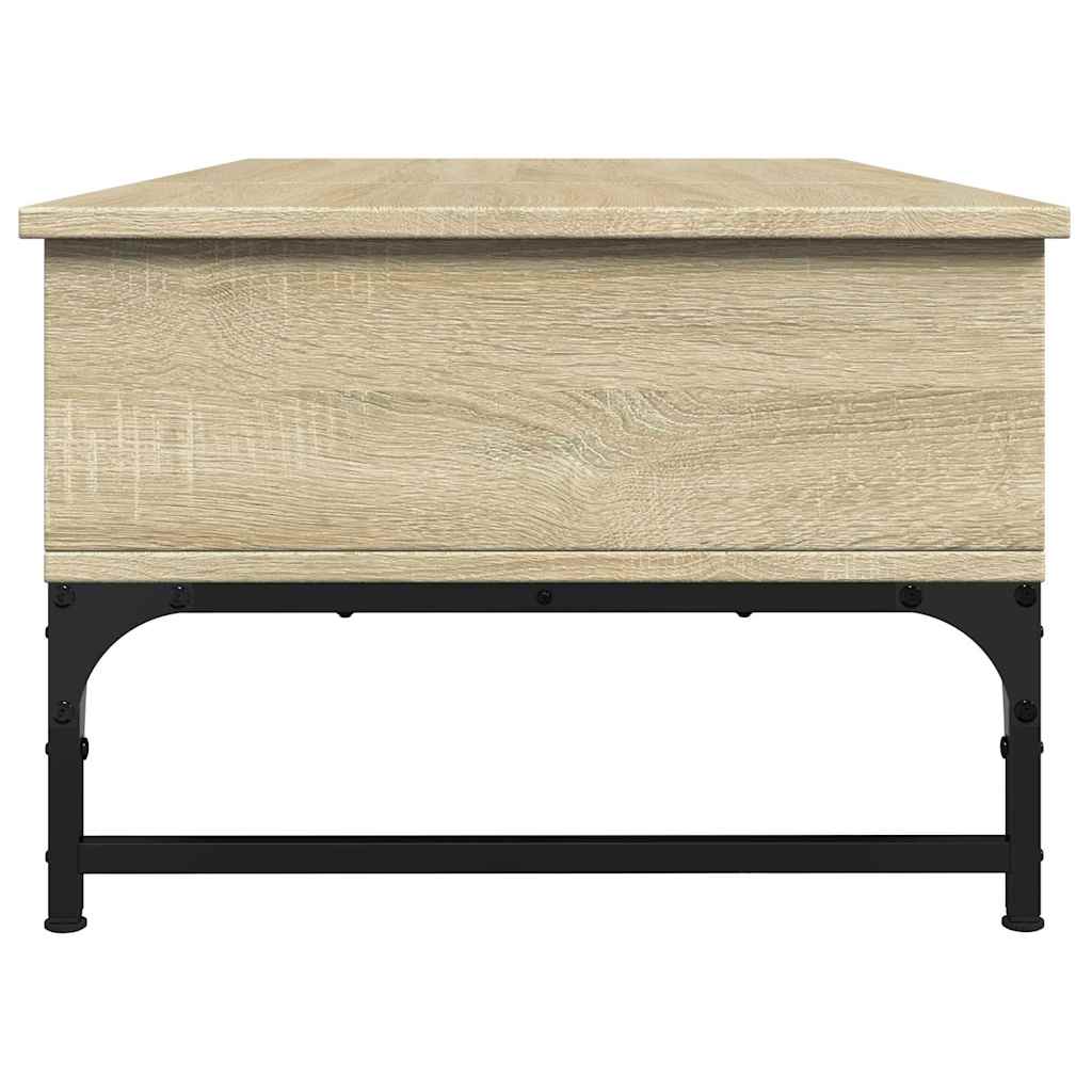 vidaXL Coffee Table Sonoma Oak 100x50x35 cm Engineered Wood and Metal