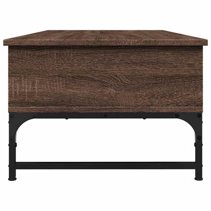 vidaXL Coffee Table Brown Oak 100x50x35 cm Engineered Wood and Metal