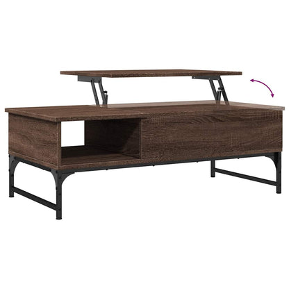 vidaXL Coffee Table Brown Oak 100x50x35 cm Engineered Wood and Metal