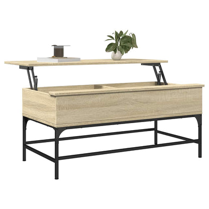 vidaXL Coffee Table Sonoma Oak 100x50x45 cm Engineered Wood and Metal