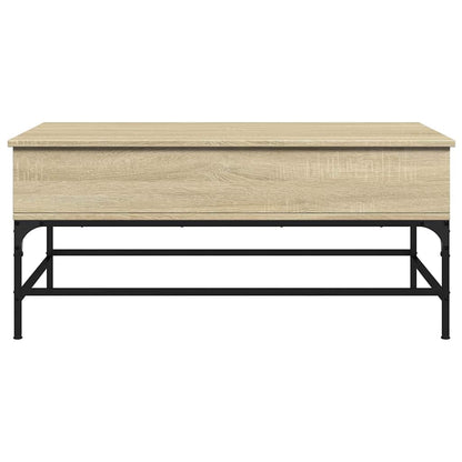 vidaXL Coffee Table Sonoma Oak 100x50x45 cm Engineered Wood and Metal