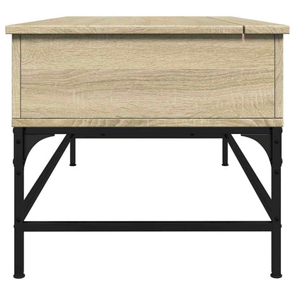 vidaXL Coffee Table Sonoma Oak 100x50x45 cm Engineered Wood and Metal