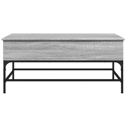 vidaXL Coffee Table Grey Sonoma 100x50x45 cm Engineered Wood and Metal