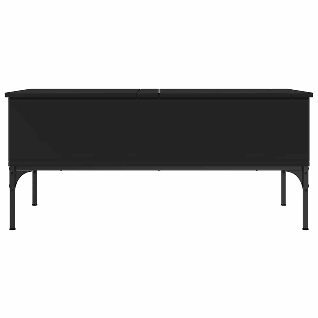 vidaXL Coffee Table Black 100x50x45 cm Engineered Wood and Metal