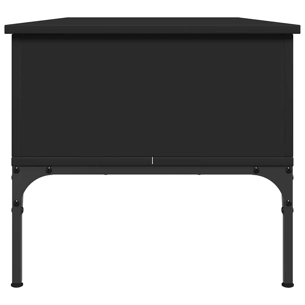 vidaXL Coffee Table Black 100x50x45 cm Engineered Wood and Metal