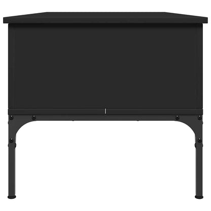 vidaXL Coffee Table Black 100x50x45 cm Engineered Wood and Metal