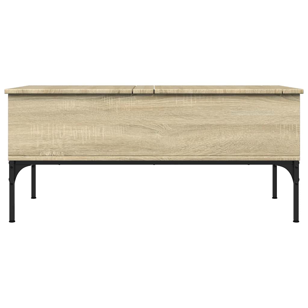 vidaXL Coffee Table Sonoma Oak 100x50x45 cm Engineered Wood and Metal