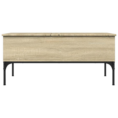 vidaXL Coffee Table Sonoma Oak 100x50x45 cm Engineered Wood and Metal