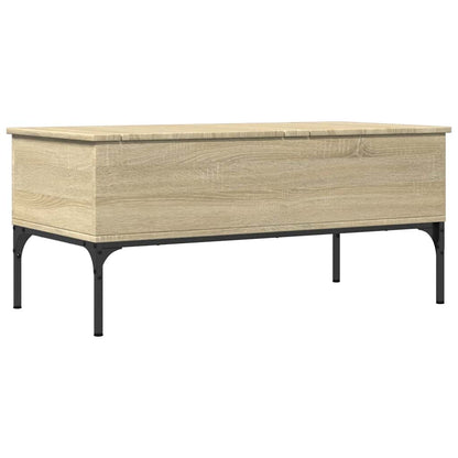 vidaXL Coffee Table Sonoma Oak 100x50x45 cm Engineered Wood and Metal