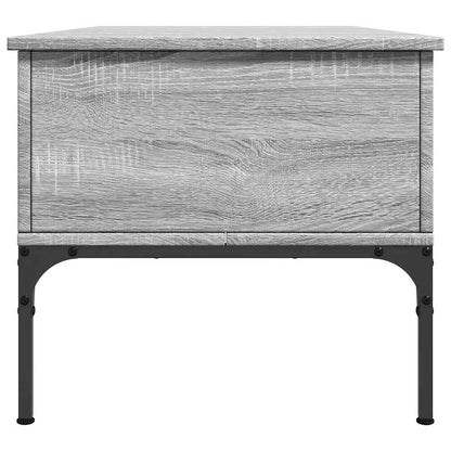 vidaXL Coffee Table Grey Sonoma 100x50x45 cm Engineered Wood and Metal