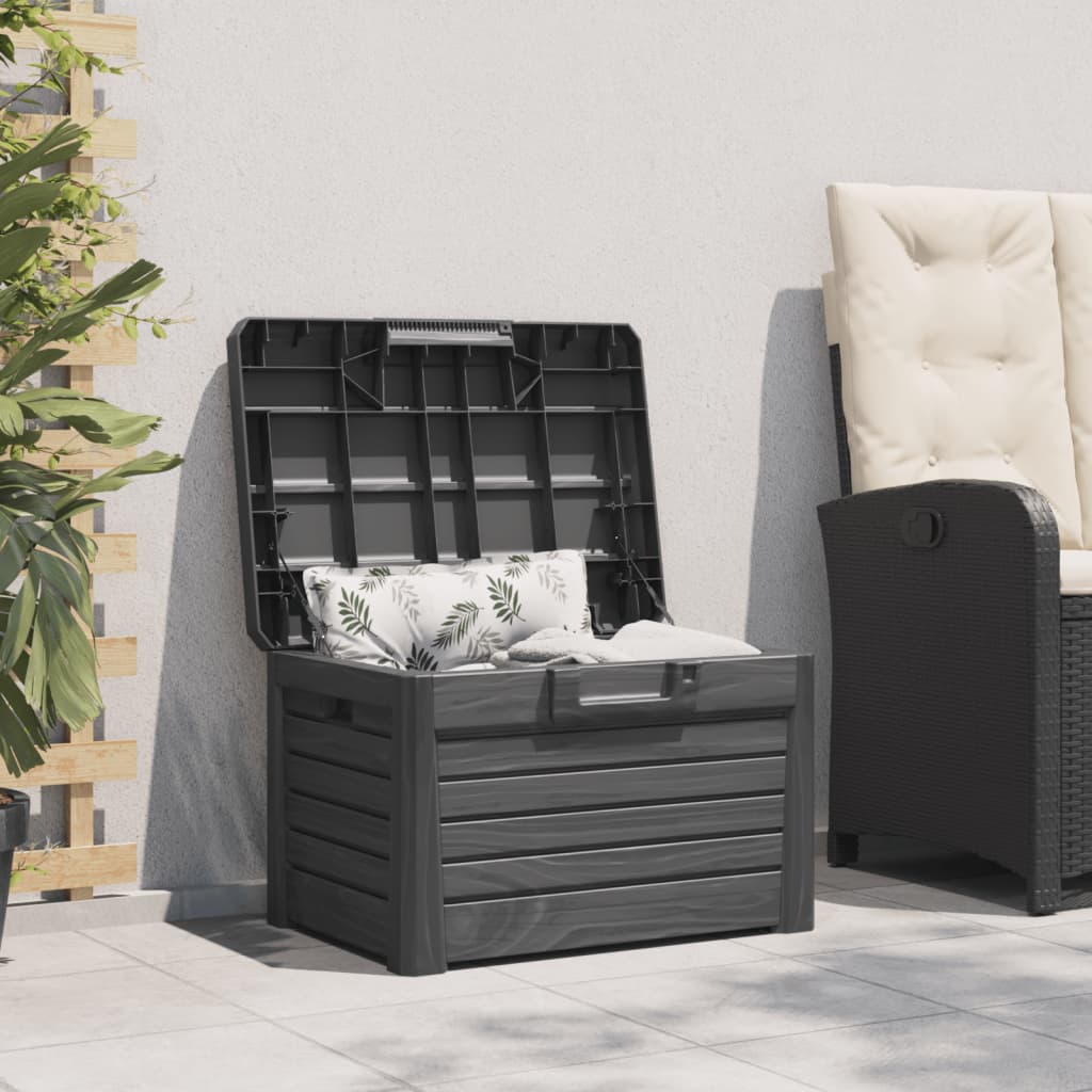 vidaXL Outdoor Cushion Box Anthracite 73x50.5x46.5 cm Polypropylene