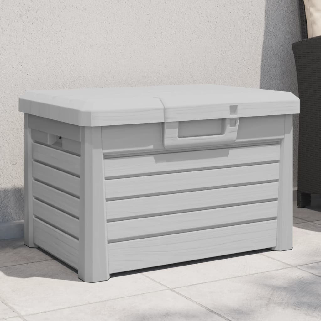 vidaXL Outdoor Cushion Box Grey 73x50.5x46.5 cm Polypropylene