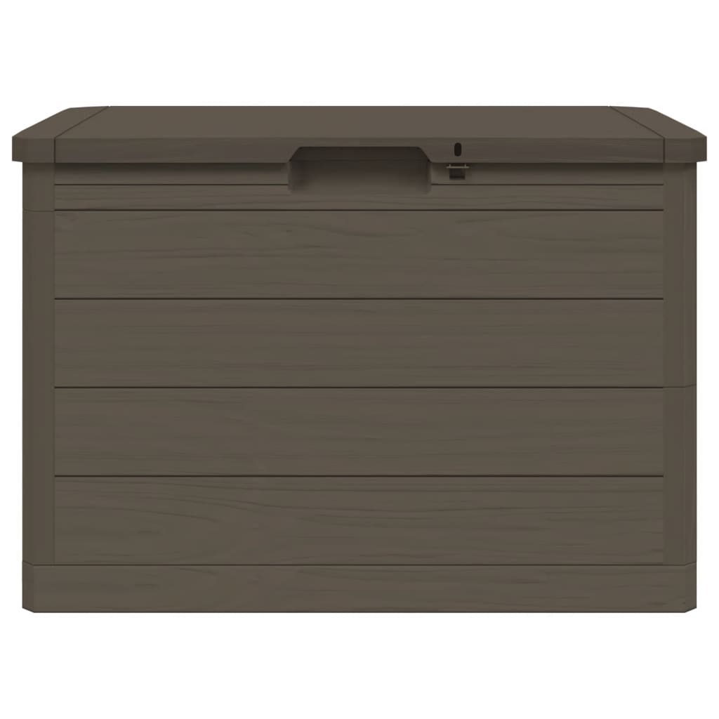 vidaXL Outdoor Cushion Box Brown 77.5x44.5x53 cm Polypropylene