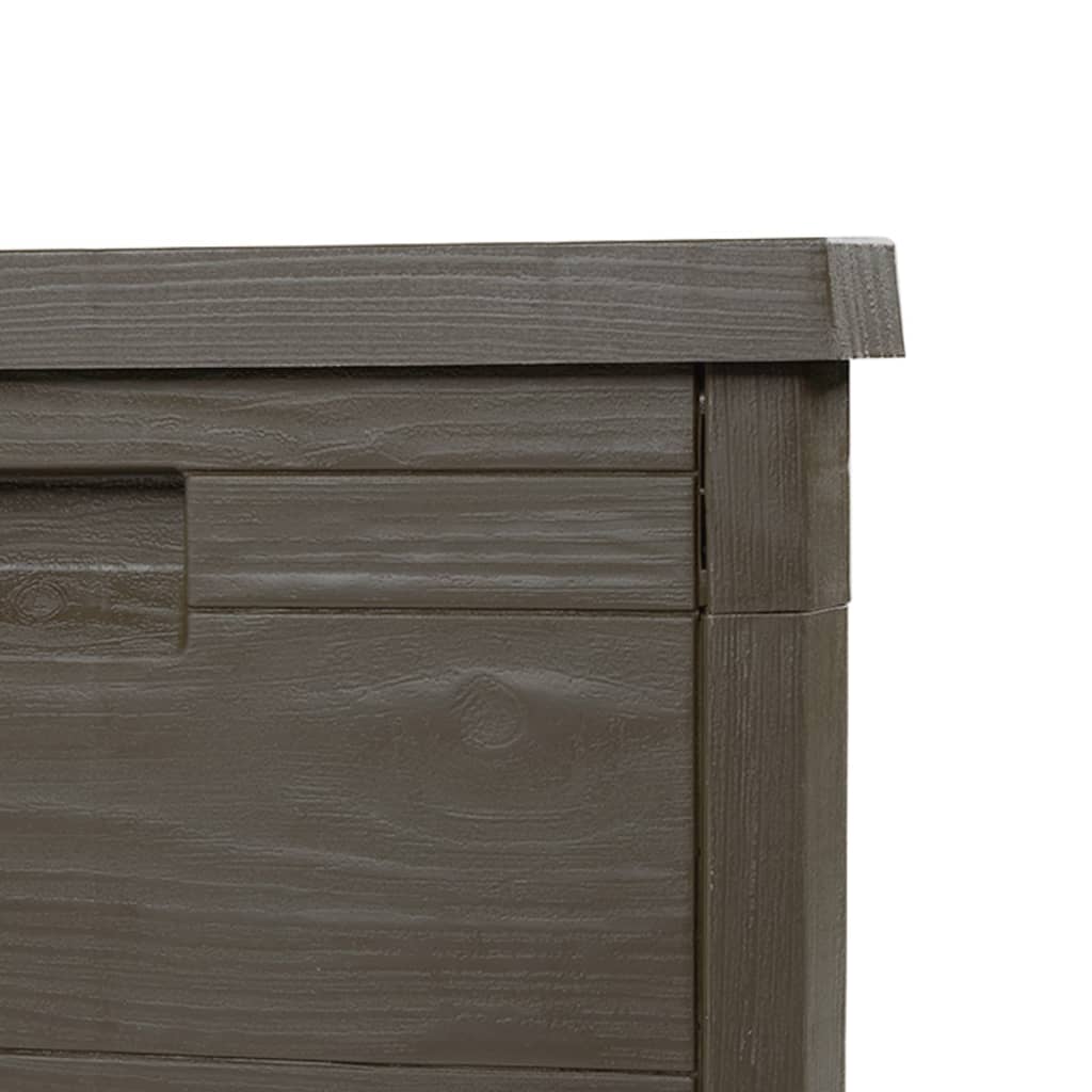 vidaXL Outdoor Cushion Box Brown 77.5x44.5x53 cm Polypropylene