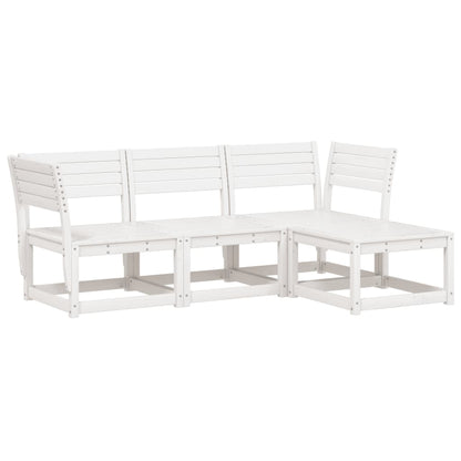 vidaXL Garden Lounge Set | White | Solid Pine Wood | Medium | Modular