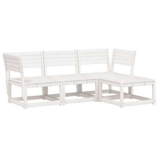 vidaXL Garden Lounge Set | White | Solid Pine Wood | Medium | Modular