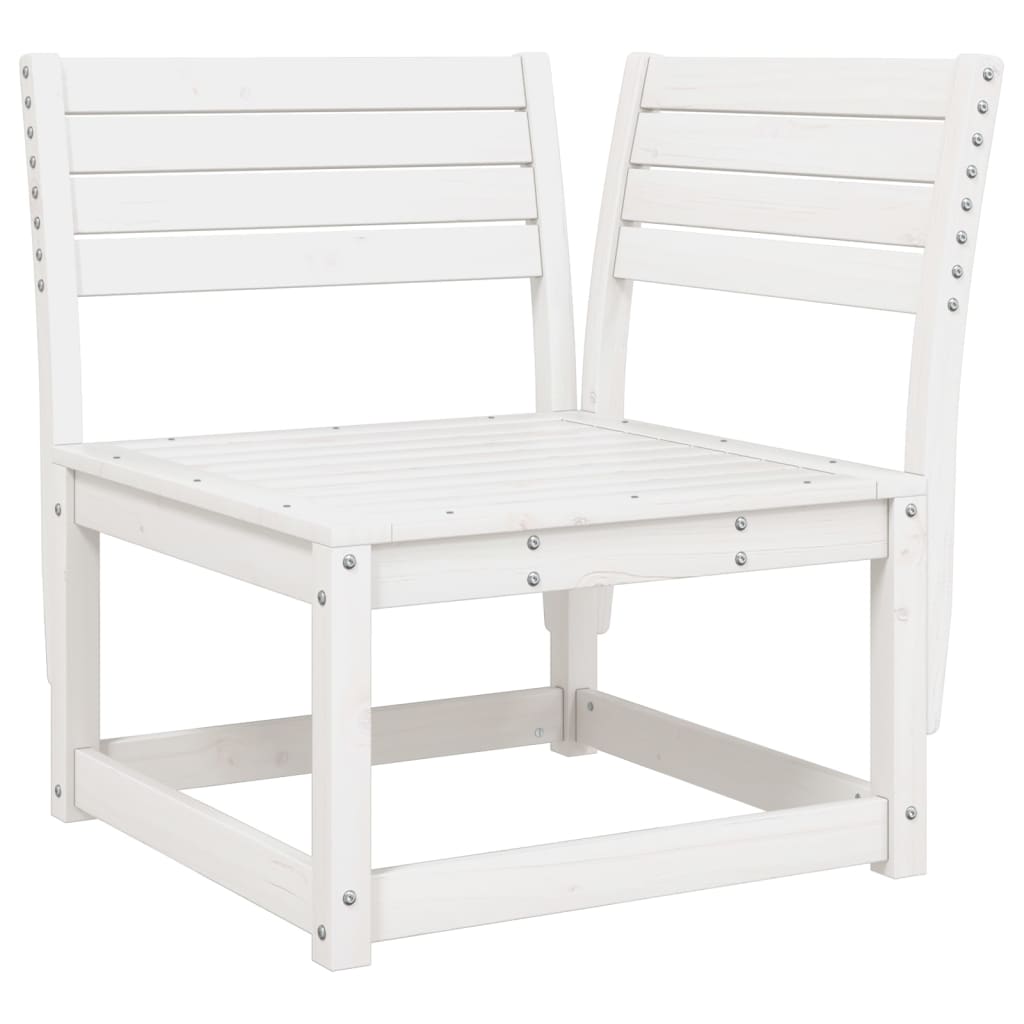 vidaXL Garden Lounge Set | White | Solid Pine Wood | Medium | Modular