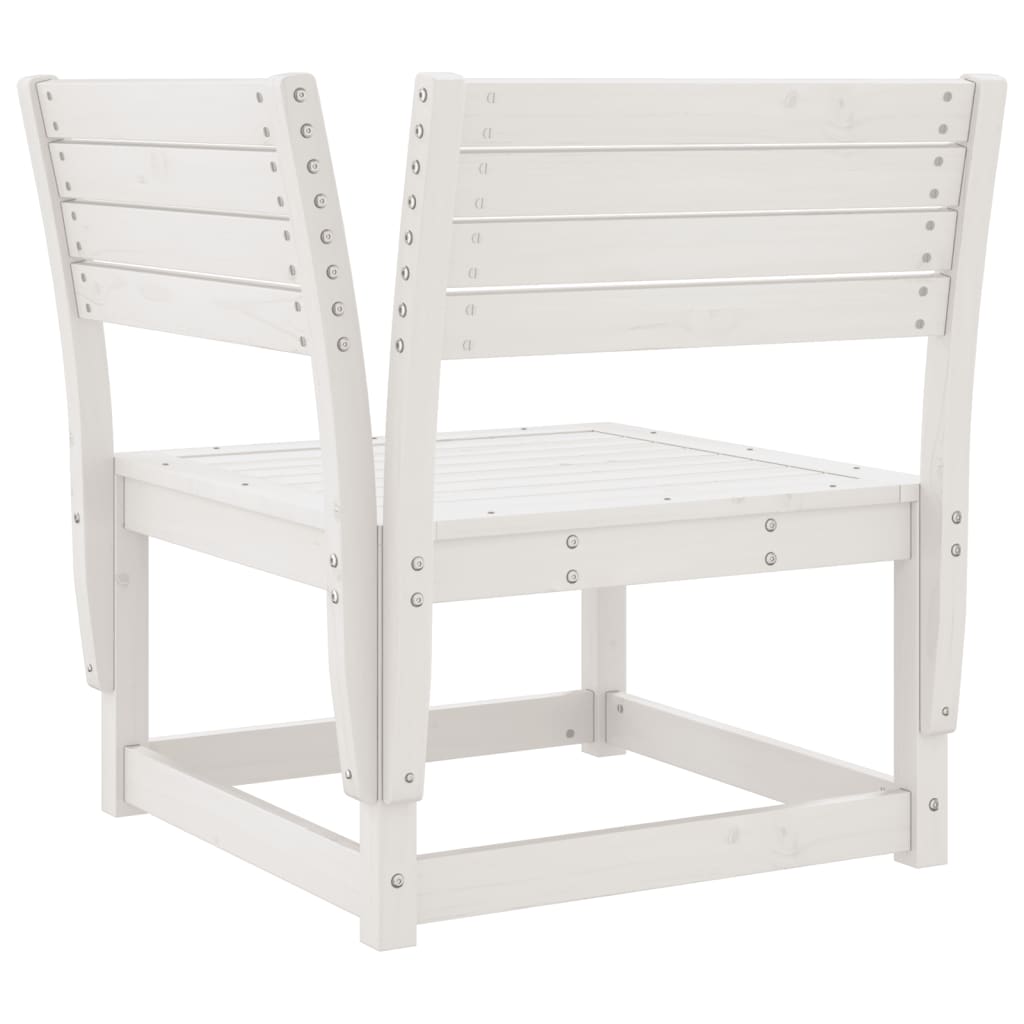 vidaXL Garden Lounge Set | White | Solid Pine Wood | Medium | Modular