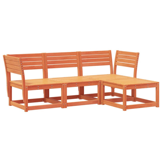 vidaXL Garden Lounge Set | Wax Brown | Solid Pine Wood | Standard | Modular