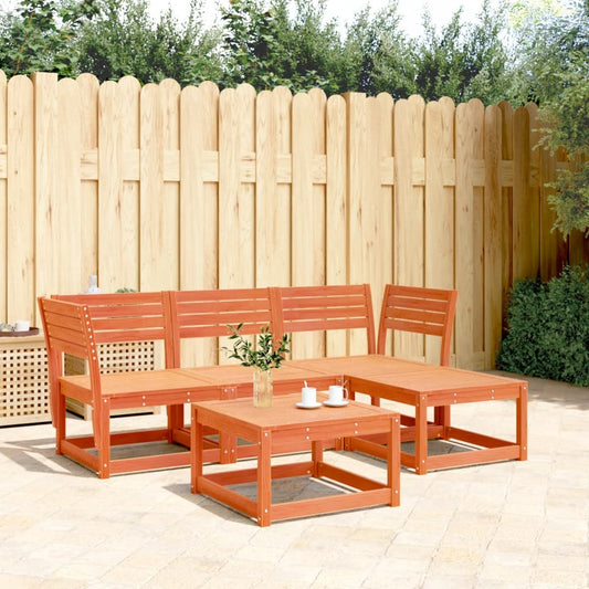vidaXL Garden Lounge Set | Wax Brown | Solid Pine Wood | Standard | Modular