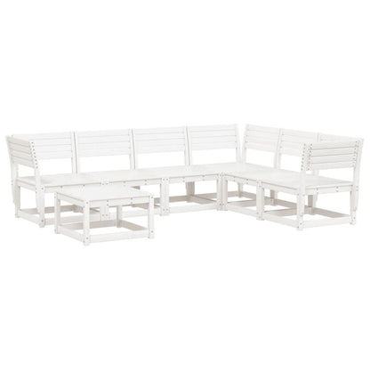 vidaXL Garden Lounge Set | White | Solid pine wood | 7 Piece Set | Modular