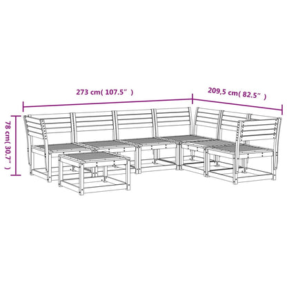 vidaXL Garden Lounge Set | Wax brown | Solid pine wood | Large | Modular