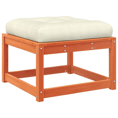 vidaXL 8 Piece Garden Lounge Set with Cushions Wax Brown Solid Wood Pine