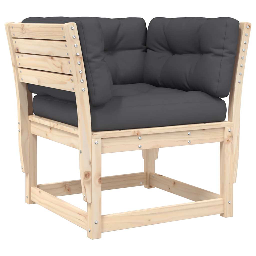 vidaXL 8 Piece Garden Lounge Set with Cushions Solid Wood Pine