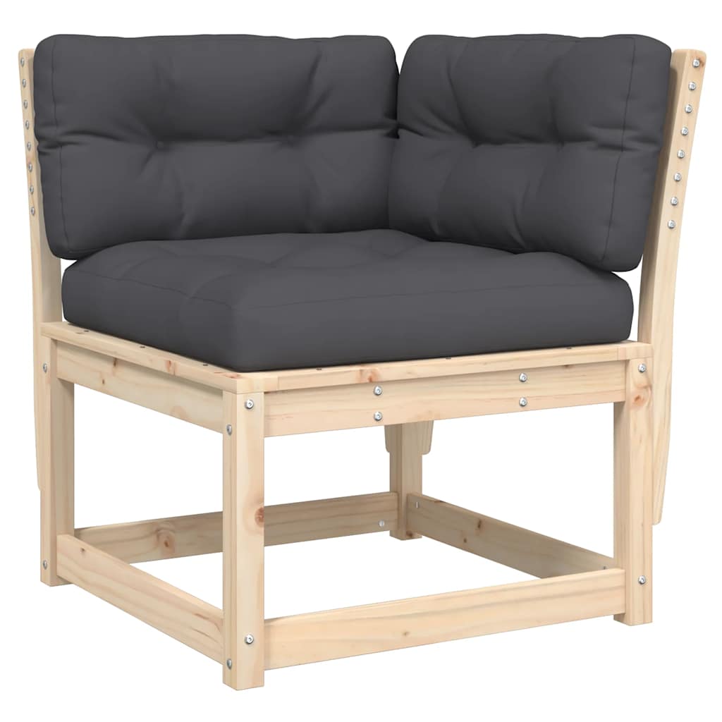 vidaXL 5 Piece Garden Sofa Set with Cushions Solid Wood Pine