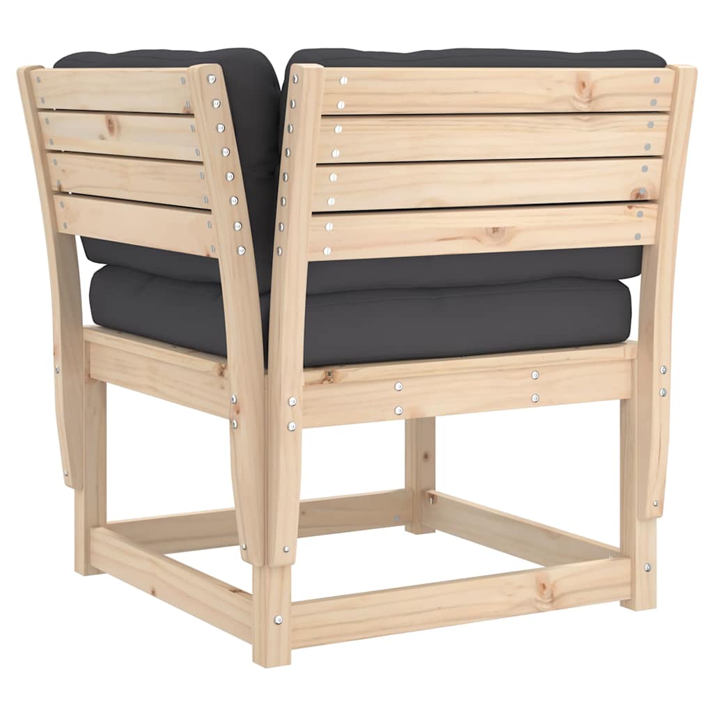vidaXL 5 Piece Garden Sofa Set with Cushions Solid Wood Pine