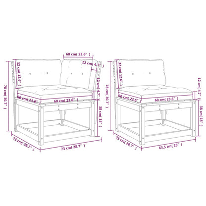 vidaXL 5 Piece Garden Sofa Set with Cushions Solid Wood Pine