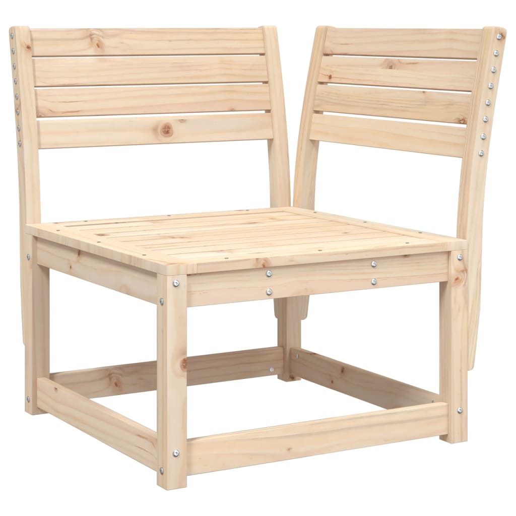 vidaXL Garden Sofa Set | Natural wood | Solid pine wood | 3 Piece Set