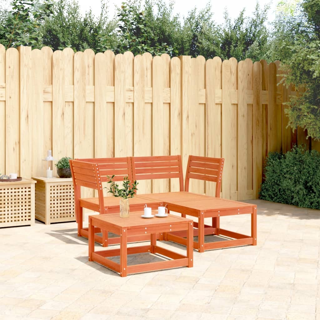 vidaXL Garden Sofa Set | Wax brown | Solid pine wood | 67 x 67 x 78 cm | Modular