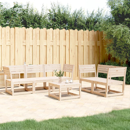 vidaXL Garden Sofa Set | Natural wood | Solid Pine Wood (untreated)