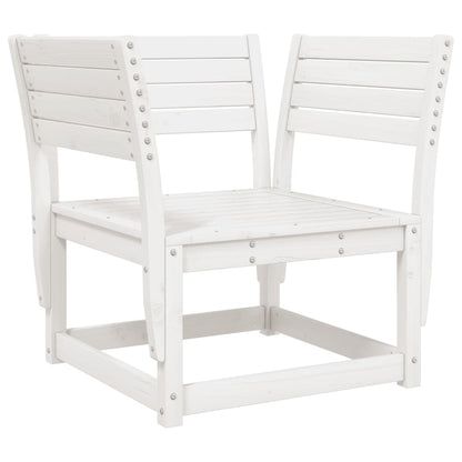 vidaXL Garden Sofa Set | White | Solid Pine Wood | 5 Piece Set | Modular
