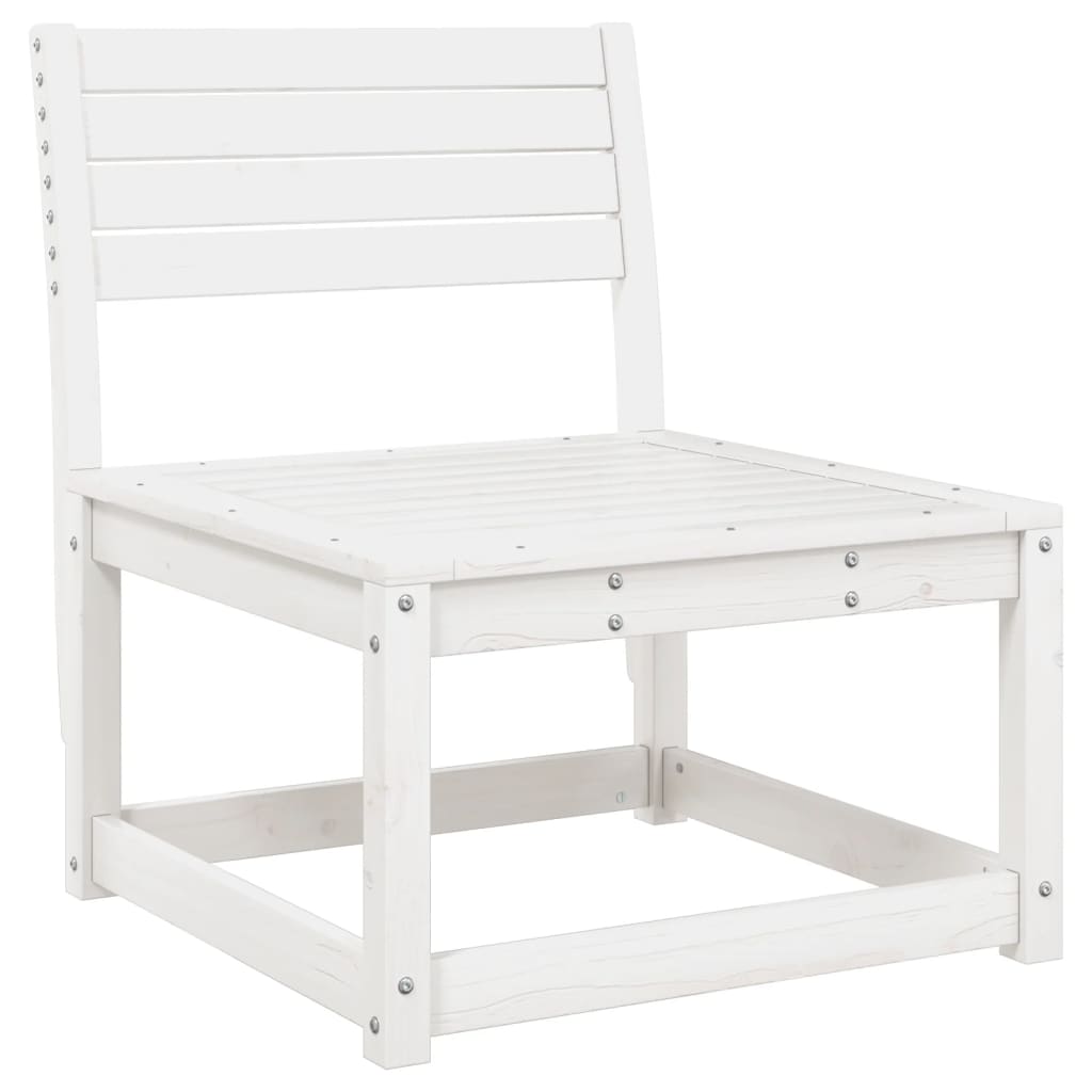 vidaXL Garden Sofa Set | White | Solid Pine Wood | 5 Piece Set | Modular