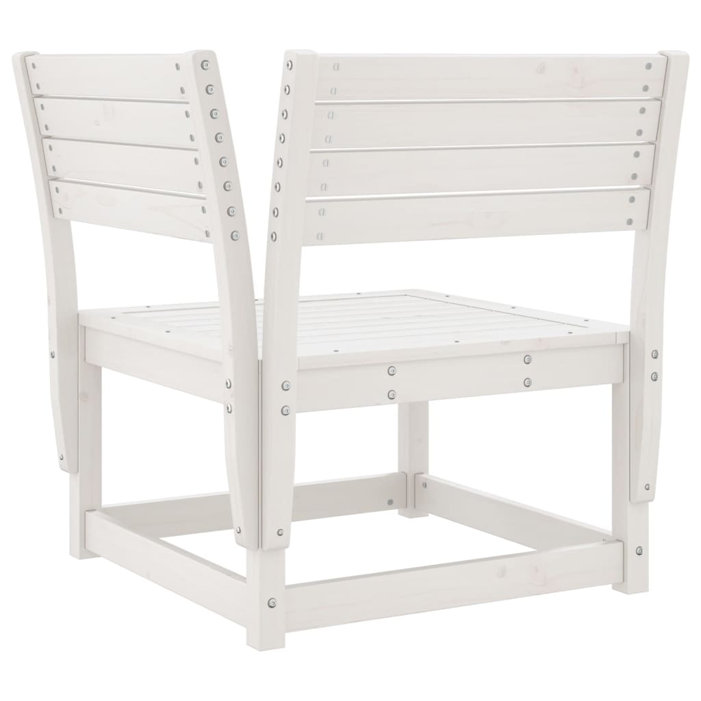 vidaXL Garden Sofa Set | White | Solid Pine Wood | 5 Piece Set | Modular
