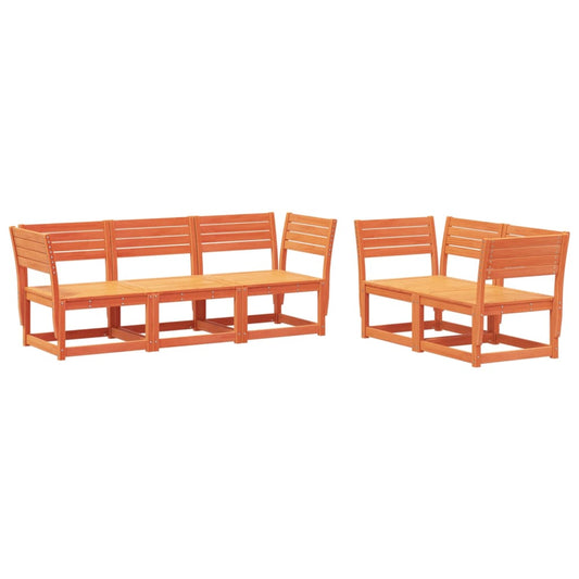 vidaXL Garden Sofa Set | Wax Brown | Solid pine wood | Medium | Modular