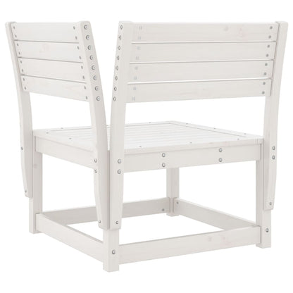 vidaXL Garden Sofa Set | White | Solid pine wood | Large | Modular