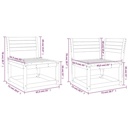 vidaXL 6 Piece Garden Sofa Set Wax Brown Solid Wood Pine
