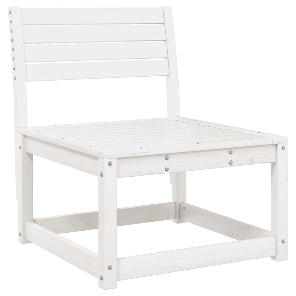 vidaXL Garden Sofa Set | White | Solid Pine Wood | Large |  Modular