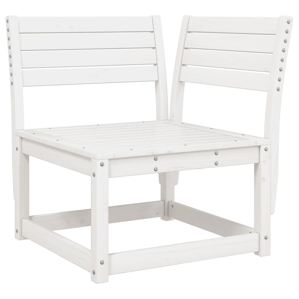 vidaXL Garden Sofa Set | White | Solid Pine Wood | Large |  Modular